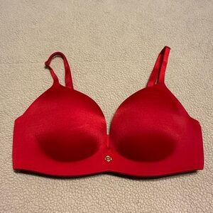 Victoria's Secret Vibrant Red Bra Padded Wireless bra 34D